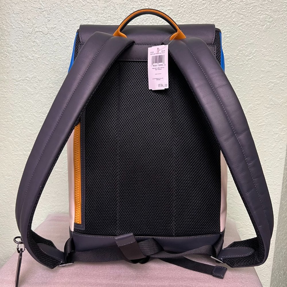 coach Track Backpack In Colorblock With Coach patch c9959 - Picture 3 of 8